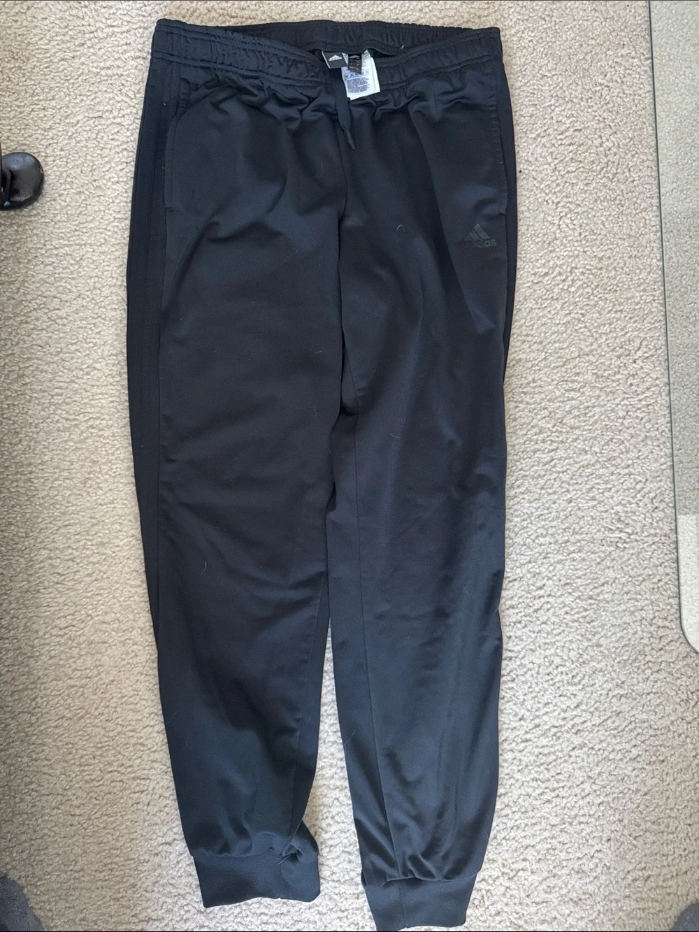 adidas Black Men's Athletic Jogger Sweatpants